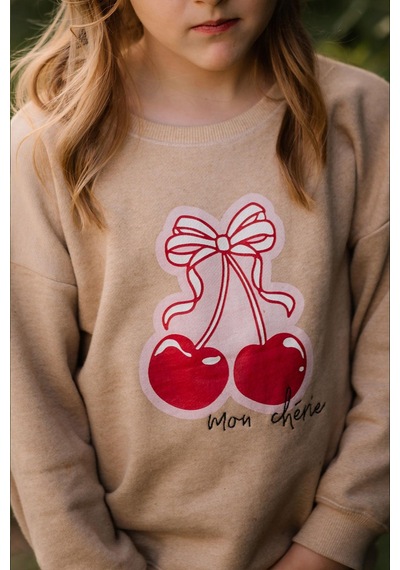 Antebies Kiraz Sweatshirt Biker Tayt Set Kırmızı
