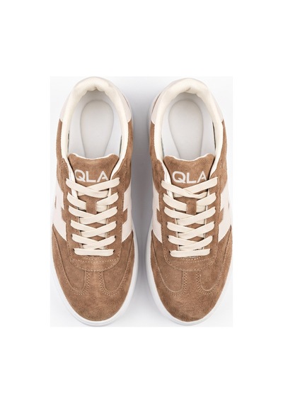 V.S.H Velvet Kadın Yüksek Tabanlı Sneaker Leopar Desen Spor Ayakkabı Terra-2519 Vizon