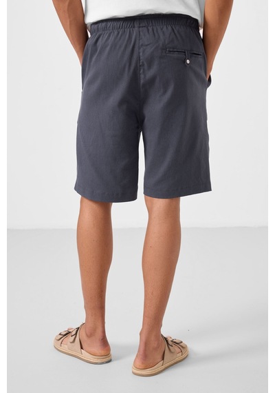 Tommylife Gri Standart Fit Dokuma Hafif Esnek Chino Erkek Şort - 81291 Gri