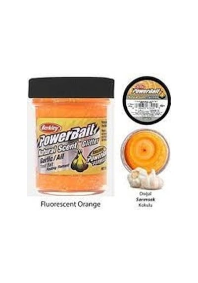 Berkley Powerbait Natural Glitter Trout Bait Garlic Sahte Yemi FL