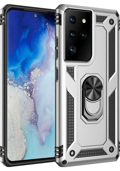 Galaxy S21 Ultra Kılıf Zore Vega Kapak Gri