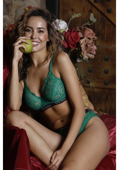 Etiler Collection Golshan Gaudy Lace Bra, Yeşil Konforlu Ve Şık Sütyen Çok renkli