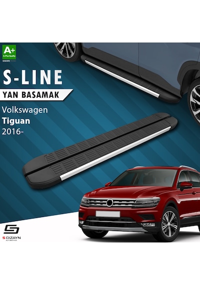 S-Dizayn VW Tiguan 2 S-Line Aluminyum Yan Basamak 173 Cm 2016 Üze