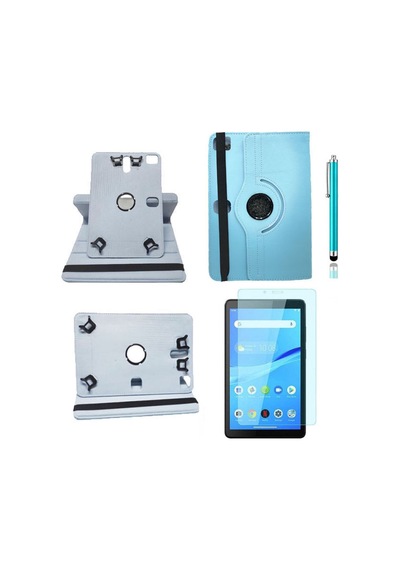 Lenovo Tab M7 Tb-7305f Uyumlu Kılıf 360 Dönerli Unıversal Standlı Kılıf + Nano Ekran Koruyucu Kalem Arka Kapak
