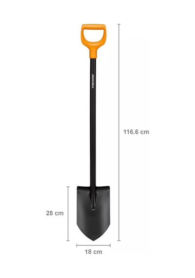 Fıskars Fiskar Solid Metal Saplı Tahkimat Küreği 144808400
