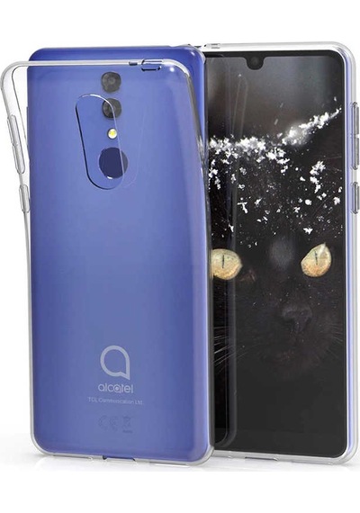 Alcatel 3 2019 Kılıf Şeffaf Süper Silikon Kılıf Renksiz