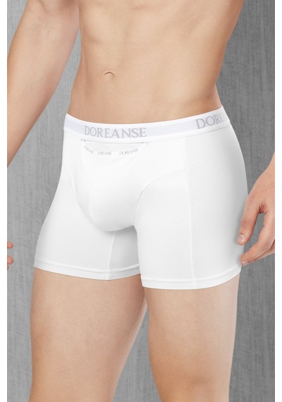 Doreanse Beyaz Erkek Cepli %96 Pamuk Boxer 1790 Beyaz