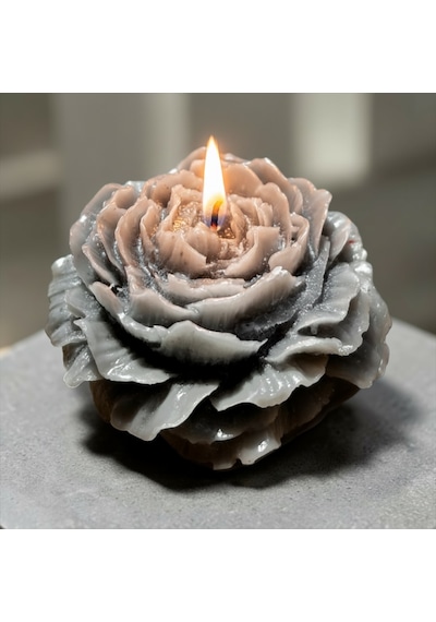Şakayık Mum 50 Adet Gri