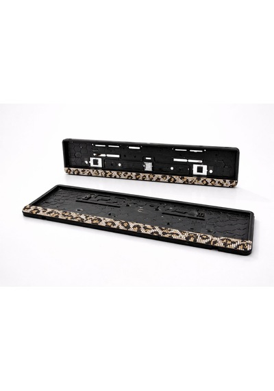 Leopar Desenli Taşlı Plakalık 2 Li Premium Set