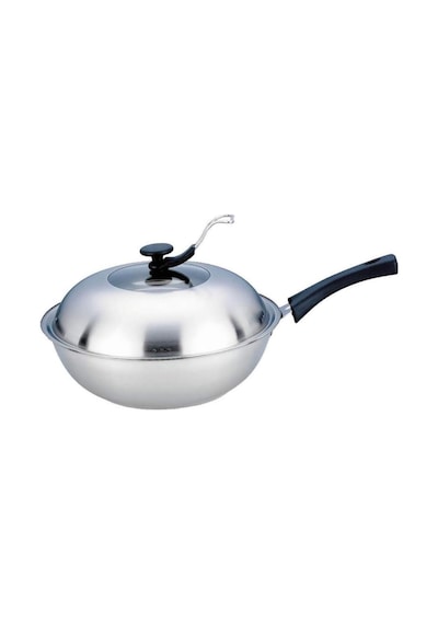 Pişirme Wok Paslanmaz Çelik Pişirme Tavası Wok Derin Kızartma Tavası Tencere Mutfak Tenceresi 34cm 32cm Çok Renkli
