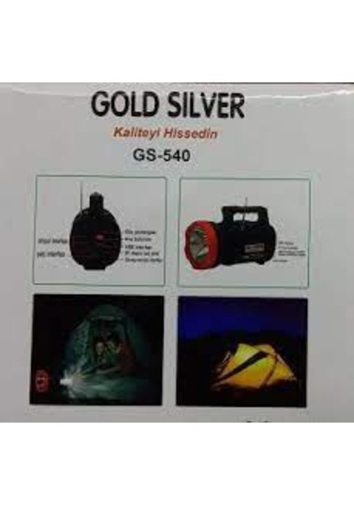 Gold Silver Gs-540 Güneş Enerjili Mp3 Radyo Bluetooth'Lu Fener