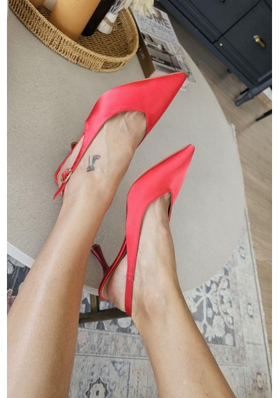 10 44 Topukla Kadın Arkası Açık Kadeh Topuklu Stiletto Abiye Ayakkabı Kırmızı Saten 10 44 Topukla Kadın Arkası Açık Kadeh Topuklu Stiletto Abiye Ayakkabı Kırmızı Saten