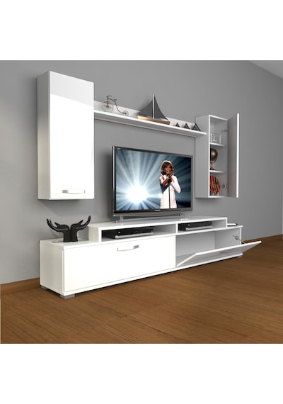 Decoraktiv Ekoflex 7 Slm Tv Ünitesi Tv Sehpası Beyaz