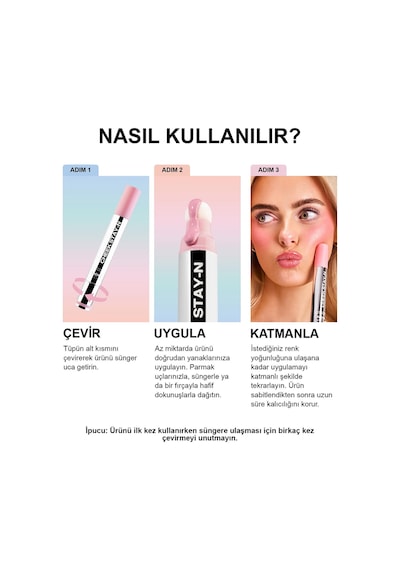 Sacheu Cheek Stay-n Uzun Süre Kalıcı Likit Allık 05 I'm Hot 10 ML