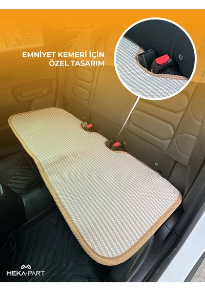 Meka Part Oto Koltuk Koruyucu Kılıf Krem Universal 2+1 Parça