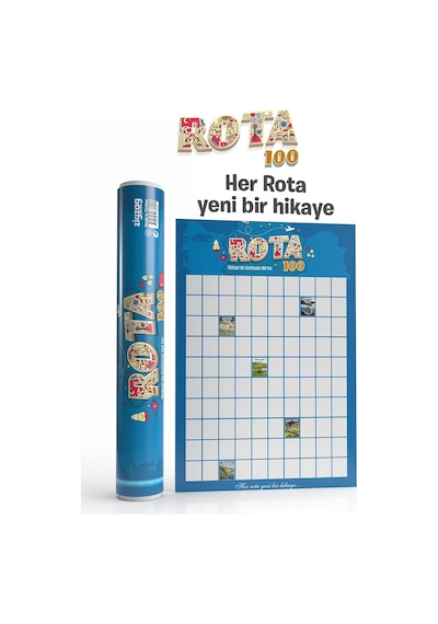 Rota 100 Kazı Kazan Poster Türkiye Gezi Rotası Posteri Gezginlere Hediye