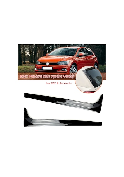 Volkswagen Polo Spoiler Kenar Çıtası Parlak Siyah Mk6 2018 Sonras