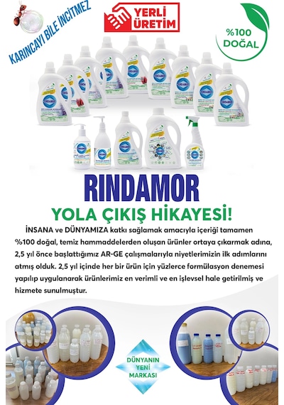 % 100 Doğal Bitkisel Sıvı Çamaşır Deterjanı Tüm Renkler-kokusuz 2200 ML