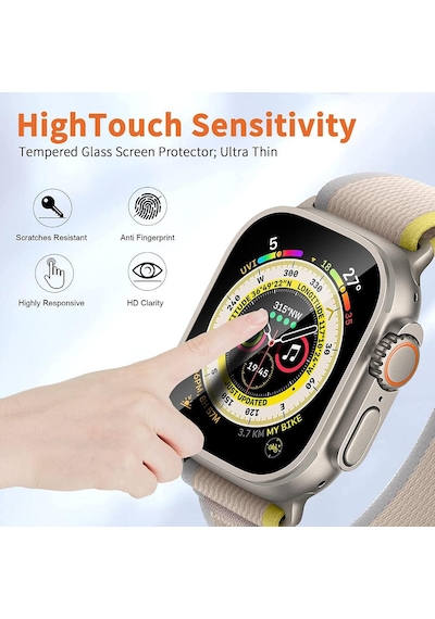 Apple Uyumlu  Watch Ultra 49mm Ekran Koruyucu Flexible Esnek Cam 2 Adet
