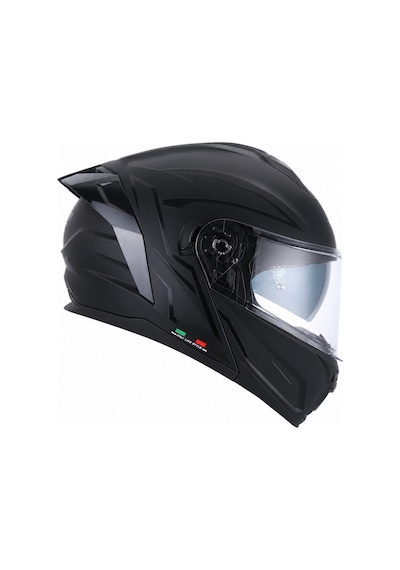 Sway 919 Kask Shıny Strıpe Black Çene Açılır Şeffaf Vizörlü Sİyah