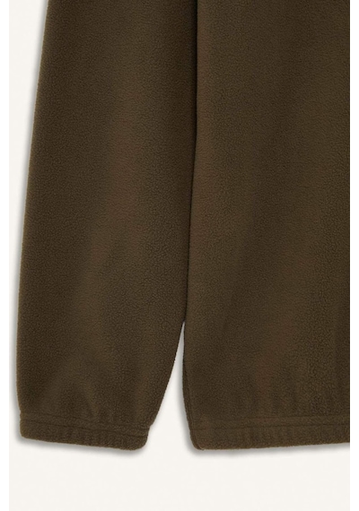 Defacto Boxy Fit Dik Yaka Yarım Fermuarlı Polar Sweatshirt E8632ax25wnkh151 Haki