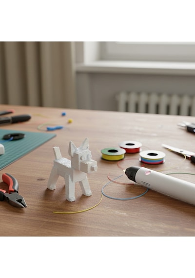 Pla 3d Kalem Filament Pla Siyah - Beyaz Renk 10 X 2 Metre 20 Metre Pla Filament