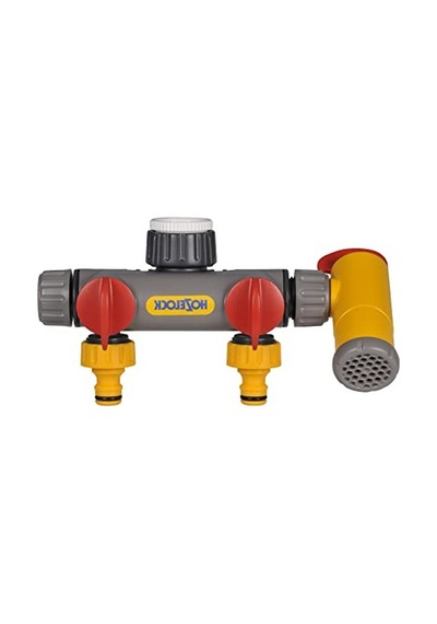 Çift Yönlü Vanalı Musluk Bağlantısı, 1/2" - 3/4" Uyumlu