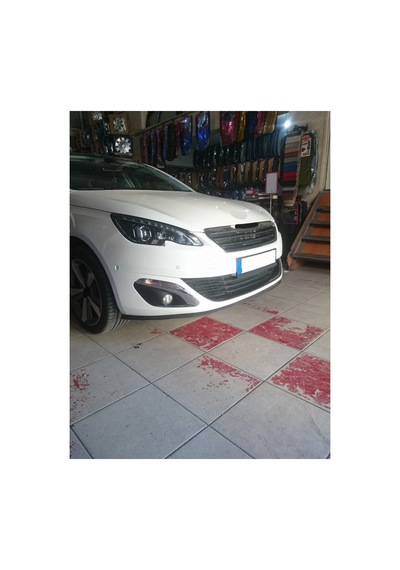 Peugeot 308 Uyumlu Ön Lip Tampon Eki Body Kit Yumuşak Mat Siyah Kırılmaz