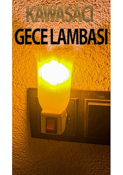 Nostaljik Gece Lambası Kendinden Fişli Çıt Çıt Anahtarlı 7 Watt Ampullü Sarı