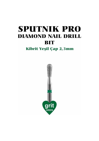 Elmas Kibrit Freze Yeşil Çap 2,3mm