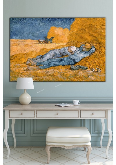 Vincent Van Gogh La Siesta Öğle Uykusu Kanvas Tablo (8 Farklı Ölçü) 100 x 70