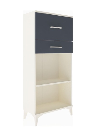 Arges Dolap Tek Raflı 2 Çekmeceli 60x30x134 Aytaşı-antrasit Aytaşı