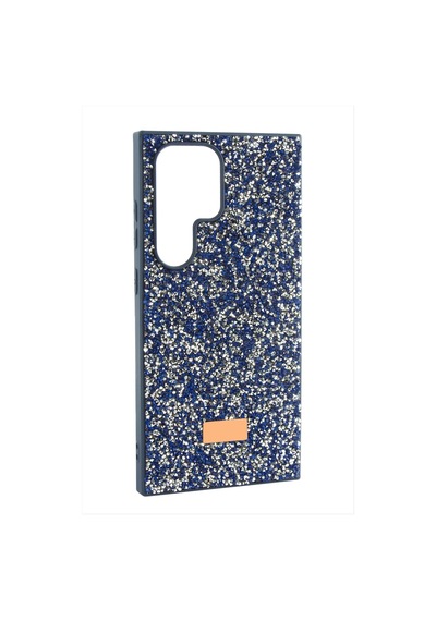 Samsung Galaxy Uyumlu S23 Ultra Taşlı Kapak Kılıf Mavi