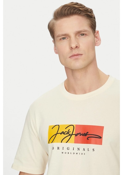 Jack & Jones Jorfrederiksberg Erkek Tişört 12278266 Bej