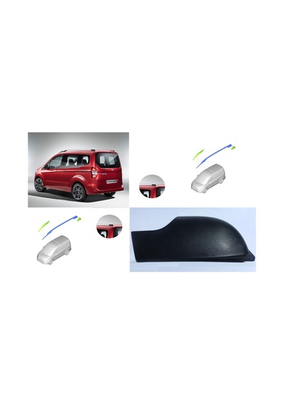 Yok Yok Oto Ford Courıer Tavan Çıta Başlık Plastiği Arka Sağ 2014-2023