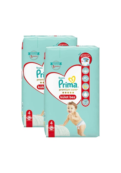 Prima Külot Bez Premium Care 4 Beden İkiz Paket  88 Adet 2'li