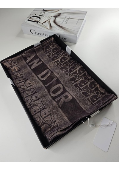 Miorel Scarfs Cd Desen Kaşmir İpek Şal Scarfs Cashmere Shawl Hijab Yeni Sezon Acı kahve