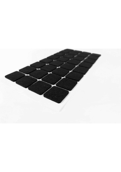 Furndiy Kendinden Yapışkanlı Kare Keçe 25 Mm X 25 Mm Siyah 32 Parça Siyah
