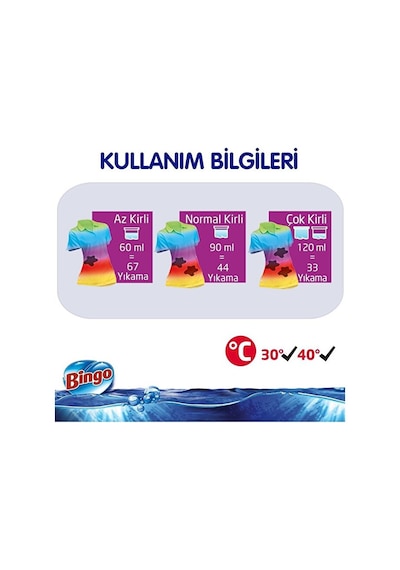 Bingo Sıvı Deterjan Snl- Sıvı Onaran Koruma 4l 2 Adet 2950 ML