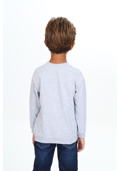 Toontoy Kids Toontoy Erkek Çocuk Relax Fit Bisiklet Yaka Hafif Düşük Omuz Baskılı Sweatshirt - 2 İplik Gri Melanj Toontoy Kids Toontoy Erkek Çocuk Relax Fit Bisiklet Yaka Hafif Düşük Omuz Baskılı Sweatshirt - 2 İplik Gri Melanj