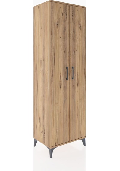 Hyperion Dolap 3 Raflı 2 Kapaklı Tek Askılı 60x44x195 Çam-çam Çam