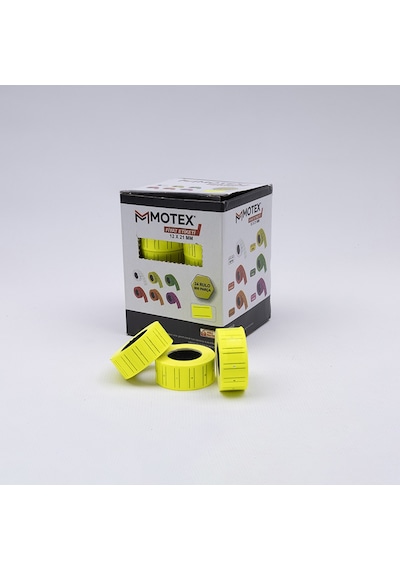 Örenler Plastik Moteks Etiketi Renkli 800'lü 24 Rulo Sarı Standart
