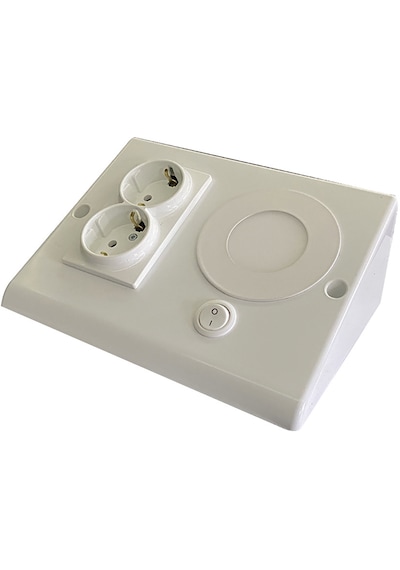 Dolap Ve Tezgah Altı Prizli Led Aydınlatma 3 Watt Beyaz Işık
