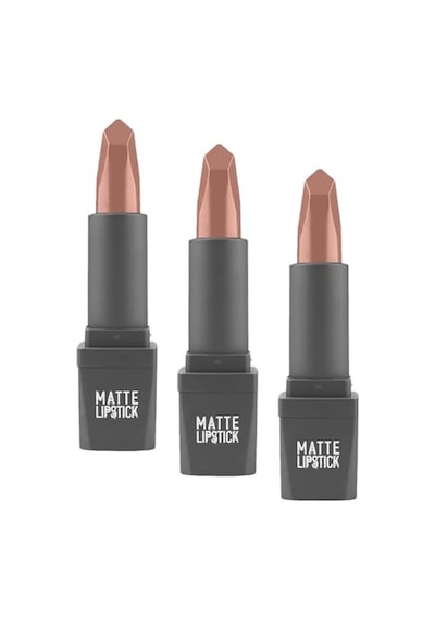 Tr Yoğun Renk Veren Uzun Süre Kalıcı Nemlendirici Kadifemsi Mat Ruj - Matte Lipstick 402 Nude 3 Paketi Genel
