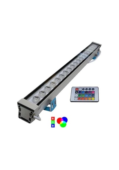 Wallwasher Rgb Kumandalı Led Aydınlatma 20-30-35-50-67-100 Cm Duvar Ve Ağaç Boyama 100 Çok Renkli