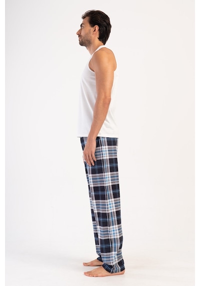 Yake Store Ceplı Erkek P.suprem Xxl Tek Alt Pıjama - Dress Blues mavi