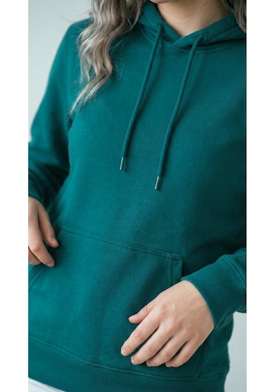 Hoxie Unisex Rahat Kesim Pamuklu Yumuşak Dokulu İçi Polarlı Basic Desenli Kapüşonlu Sweatshirt Petrol Yeşili Hoxie Unisex Rahat Kesim Pamuklu Yumuşak Dokulu İçi Polarlı Basic Desenli Kapüşonlu Sweatshirt Petrol Yeşili