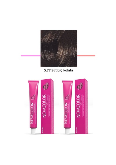 2 Li Set Premium 5.77 Sütlü Çikolata - Kalıcı Saç Boyası 2 X 50 G Tüp