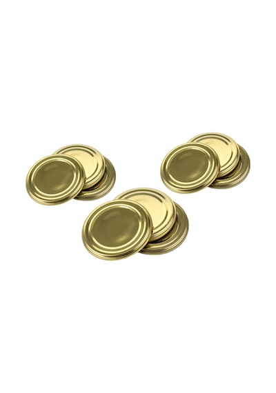 63 mm Gold Kavanoz Kapağı '' 10 Adet ''
