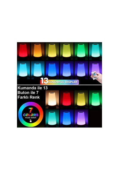 Masaüstü Şarjlı Led Aydınlatma Gece Lambası / Gt-cl11 Çok Renkli